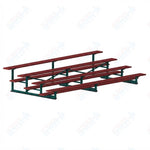 Jaypro Sports Bleacher - 4 Row - Single Foot Plank, Aluminum & Steel Bleachers, Powder Coated - 15' L (BLCH-4PC) - SchoolOutlet