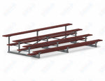 Jaypro Sports Bleacher - 4 Row - Single Foot Plank, Aluminum & Steel Bleachers, Powder Coated - 15' L (BLCH-4PC) - SchoolOutlet