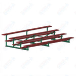 Jaypro Sports Bleacher - 4 Row - Single Foot Plank, Aluminum & Steel Bleachers, Powder Coated - 15' L (BLCH-4PC) - SchoolOutlet