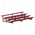 Jaypro Sports Bleacher - 4 Row - Single Foot Plank, Aluminum & Steel Bleachers, Powder Coated - 15' L (BLCH-4PC) - SchoolOutlet