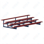 Jaypro Sports Bleacher - 4 Row - Single Foot Plank, Aluminum & Steel Bleachers, Powder Coated - 15' L (BLCH-4PC) - SchoolOutlet