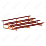 Jaypro Sports Bleacher - 4 Row - Single Foot Plank, Aluminum & Steel Bleachers, Powder Coated - 15' L (BLCH-4PC) - SchoolOutlet