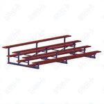 Jaypro Sports Bleacher - 4 Row - Single Foot Plank, Aluminum & Steel Bleachers, Powder Coated - 15' L (BLCH-4PC) - SchoolOutlet