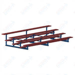 Jaypro Sports Bleacher - 4 Row - Single Foot Plank, Aluminum & Steel Bleachers, Powder Coated - 15' L (BLCH-4PC) - SchoolOutlet