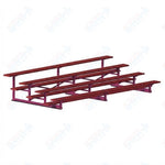 Jaypro Sports Bleacher - 4 Row - Single Foot Plank, Aluminum & Steel Bleachers, Powder Coated - 15' L (BLCH-4PC) - SchoolOutlet