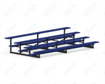 Jaypro Sports Bleacher - 4 Row - Single Foot Plank, Aluminum & Steel Bleachers, Powder Coated - 15' L (BLCH-4PC) - SchoolOutlet