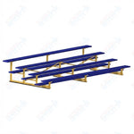 Jaypro Sports Bleacher - 4 Row - Single Foot Plank, Aluminum & Steel Bleachers, Powder Coated - 15' L (BLCH-4PC) - SchoolOutlet