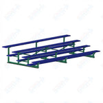 Jaypro Sports Bleacher - 4 Row - Single Foot Plank, Aluminum & Steel Bleachers, Powder Coated - 15' L (BLCH-4PC) - SchoolOutlet