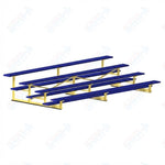 Jaypro Sports Bleacher - 4 Row - Single Foot Plank, Aluminum & Steel Bleachers, Powder Coated - 15' L (BLCH-4PC) - SchoolOutlet