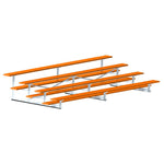Jaypro Sports Bleacher - 4 Row - Single Foot Plank, Aluminum & Steel Bleachers, Powder Coated - 15' L (BLCH-4PC) - SchoolOutlet