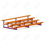 Jaypro Sports Bleacher - 4 Row - Single Foot Plank, Aluminum & Steel Bleachers, Powder Coated - 15' L (BLCH-4PC) - SchoolOutlet