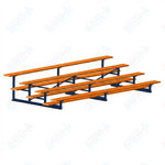 Jaypro Sports Bleacher - 4 Row - Single Foot Plank, Aluminum & Steel Bleachers, Powder Coated - 15' L (BLCH-4PC) - SchoolOutlet