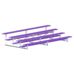 Jaypro Sports Bleacher - 4 Row - Single Foot Plank, Aluminum & Steel Bleachers, Powder Coated - 15' L (BLCH-4PC) - SchoolOutlet