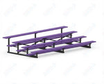 Jaypro Sports Bleacher - 4 Row - Single Foot Plank, Aluminum & Steel Bleachers, Powder Coated - 15' L (BLCH-4PC) - SchoolOutlet