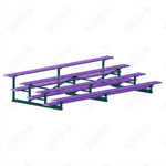 Jaypro Sports Bleacher - 4 Row - Single Foot Plank, Aluminum & Steel Bleachers, Powder Coated - 15' L (BLCH-4PC) - SchoolOutlet