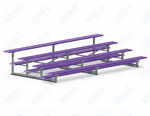 Jaypro Sports Bleacher - 4 Row - Single Foot Plank, Aluminum & Steel Bleachers, Powder Coated - 15' L (BLCH-4PC) - SchoolOutlet