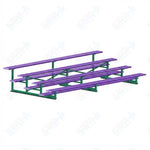 Jaypro Sports Bleacher - 4 Row - Single Foot Plank, Aluminum & Steel Bleachers, Powder Coated - 15' L (BLCH-4PC) - SchoolOutlet