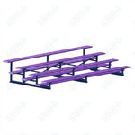 Jaypro Sports Bleacher - 4 Row - Single Foot Plank, Aluminum & Steel Bleachers, Powder Coated - 15' L (BLCH-4PC) - SchoolOutlet