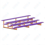 Jaypro Sports Bleacher - 4 Row - Single Foot Plank, Aluminum & Steel Bleachers, Powder Coated - 15' L (BLCH-4PC) - SchoolOutlet