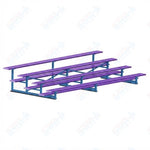 Jaypro Sports Bleacher - 4 Row - Single Foot Plank, Aluminum & Steel Bleachers, Powder Coated - 15' L (BLCH-4PC) - SchoolOutlet