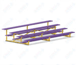 Jaypro Sports Bleacher - 4 Row - Single Foot Plank, Aluminum & Steel Bleachers, Powder Coated - 15' L (BLCH-4PC) - SchoolOutlet