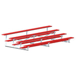 Jaypro Sports Bleacher - 4 Row - Single Foot Plank, Aluminum & Steel Bleachers, Powder Coated - 15' L (BLCH-4PC) - SchoolOutlet