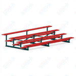 Jaypro Sports Bleacher - 4 Row - Single Foot Plank, Aluminum & Steel Bleachers, Powder Coated - 15' L (BLCH-4PC) - SchoolOutlet