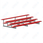 Jaypro Sports Bleacher - 4 Row - Single Foot Plank, Aluminum & Steel Bleachers, Powder Coated - 15' L (BLCH-4PC) - SchoolOutlet