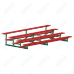 Jaypro Sports Bleacher - 4 Row - Single Foot Plank, Aluminum & Steel Bleachers, Powder Coated - 15' L (BLCH-4PC) - SchoolOutlet