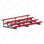 Jaypro Sports Bleacher - 4 Row - Single Foot Plank, Aluminum & Steel Bleachers, Powder Coated - 15' L (BLCH-4PC) - SchoolOutlet
