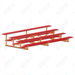 Jaypro Sports Bleacher - 4 Row - Single Foot Plank, Aluminum & Steel Bleachers, Powder Coated - 15' L (BLCH-4PC) - SchoolOutlet