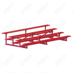 Jaypro Sports Bleacher - 4 Row - Single Foot Plank, Aluminum & Steel Bleachers, Powder Coated - 15' L (BLCH-4PC) - SchoolOutlet