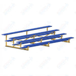 Jaypro Sports Bleacher - 4 Row - Single Foot Plank, Aluminum & Steel Bleachers, Powder Coated - 15' L (BLCH-4PC) - SchoolOutlet