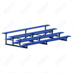 Jaypro Sports Bleacher - 4 Row - Single Foot Plank, Aluminum & Steel Bleachers, Powder Coated - 15' L (BLCH-4PC) - SchoolOutlet
