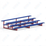 Jaypro Sports Bleacher - 4 Row - Single Foot Plank, Aluminum & Steel Bleachers, Powder Coated - 15' L (BLCH-4PC) - SchoolOutlet