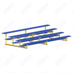 Jaypro Sports Bleacher - 4 Row - Single Foot Plank, Aluminum & Steel Bleachers, Powder Coated - 15' L (BLCH-4PC) - SchoolOutlet