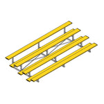 Jaypro Sports Bleacher - 4 Row - Single Foot Plank, Aluminum & Steel Bleachers, Powder Coated - 15' L (BLCH - 4PC) - SchoolOutlet
