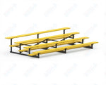 Jaypro Sports Bleacher - 4 Row - Single Foot Plank, Aluminum & Steel Bleachers, Powder Coated - 15' L (BLCH-4PC) - SchoolOutlet
