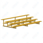 Jaypro Sports Bleacher - 4 Row - Single Foot Plank, Aluminum & Steel Bleachers, Powder Coated - 15' L (BLCH-4PC) - SchoolOutlet