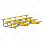 Jaypro Sports Bleacher - 4 Row - Single Foot Plank, Aluminum & Steel Bleachers, Powder Coated - 15' L (BLCH-4PC) - SchoolOutlet