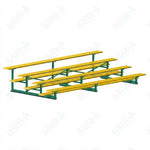 Jaypro Sports Bleacher - 4 Row - Single Foot Plank, Aluminum & Steel Bleachers, Powder Coated - 15' L (BLCH-4PC) - SchoolOutlet