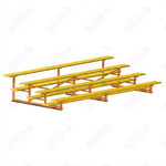 Jaypro Sports Bleacher - 4 Row - Single Foot Plank, Aluminum & Steel Bleachers, Powder Coated - 15' L (BLCH-4PC) - SchoolOutlet