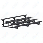 Jaypro Sports Bleacher - 4 Row - Tip & Roll, Single Foot Plank, Powder Coated - 15' L (BLCH-4TRGPC) - SchoolOutlet