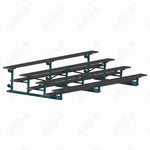 Jaypro Sports Bleacher - 4 Row - Tip & Roll, Single Foot Plank, Powder Coated - 15' L (BLCH-4TRGPC) - SchoolOutlet