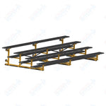 Jaypro Sports Bleacher - 4 Row - Tip & Roll, Single Foot Plank, Powder Coated - 15' L (BLCH-4TRGPC) - SchoolOutlet