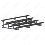 Jaypro Sports Bleacher - 4 Row - Tip & Roll, Single Foot Plank, Powder Coated - 15' L (BLCH-4TRGPC) - SchoolOutlet