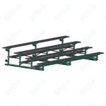 Jaypro Sports Bleacher - 4 Row - Tip & Roll, Single Foot Plank, Powder Coated - 15' L (BLCH-4TRGPC) - SchoolOutlet