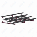 Jaypro Sports Bleacher - 4 Row - Tip & Roll, Single Foot Plank, Powder Coated - 15' L (BLCH-4TRGPC) - SchoolOutlet