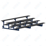 Jaypro Sports Bleacher - 4 Row - Tip & Roll, Single Foot Plank, Powder Coated - 15' L (BLCH-4TRGPC) - SchoolOutlet