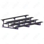 Jaypro Sports Bleacher - 4 Row - Tip & Roll, Single Foot Plank, Powder Coated - 15' L (BLCH-4TRGPC) - SchoolOutlet